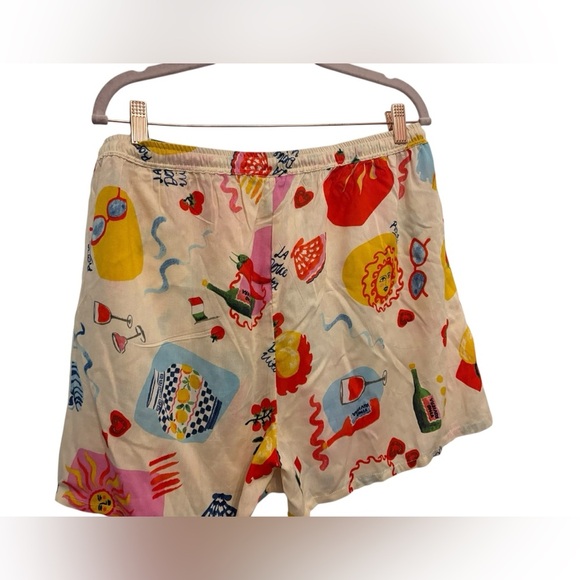 Colorful High Waist Women's Shorts - Picture 3 of 4